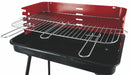 Barbecue a Carbone Carbonella Rettangolare 58x38 cm Soriani Sun-day Rosso