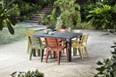 Set 6 Sedie da Giardino Keter Julie 61,5x58,5x79 cm Effetto Legno Verde Rosso e Giallo 