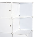 Armadio Guardaroba Modulare 10 Cubi Bianco 111x47x145 cm 