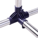 Stender Appendiabiti Larghezza e altezza regolabili con Ruote in Acciaio Inox 160x170 cm 