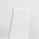 Set di 4 Sedie da Pranzo 41x50x97 cm con Schienale Alto in Similpelle Bianco