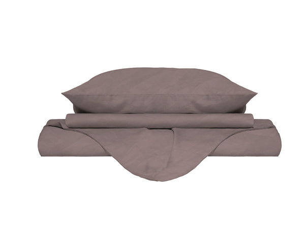 Copripiumino con Sacco e Federe Linea Water Washed Rosa Antico prezzo