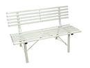 Panchina da Giardino in Metallo 150x57xH44/76cm Bianca