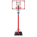 Canestro da Basket Esterno Altezza Allungabile 200-305 cm con Ruote in Metallo 