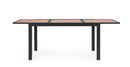 Tavolo Allungabile da Esterno 140-210x77x75h cm in Alluminio e Polywood Hilija Naturale e Antracite  