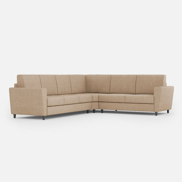 acquista Divano Angolare 6 Posti 288x228x85 cm Yasel in Tessuto Beige
