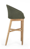 Sgabello Bar con Cuscini 56x57x110h cm Coachella Verde