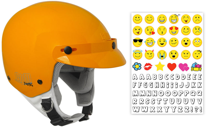 Casco Demi-Jet per Bambini con Frontino CGM Cuba Smile 204S Arancione