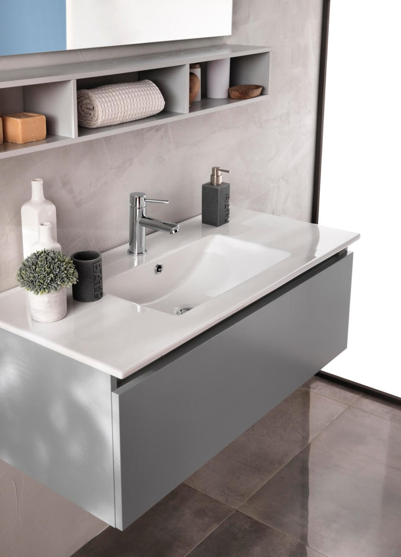 Mobile Bagno Sospeso 100cm TFT Ibiza Grigio Bianco