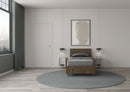 Letto Singolo Ankel Testata Doghe Inclinata  Noce Varie Misure