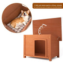 Cuccia per Cani Taglia M da Esterno 85x58x58 cm con Tetto Apribile in Legno di Cipresso      