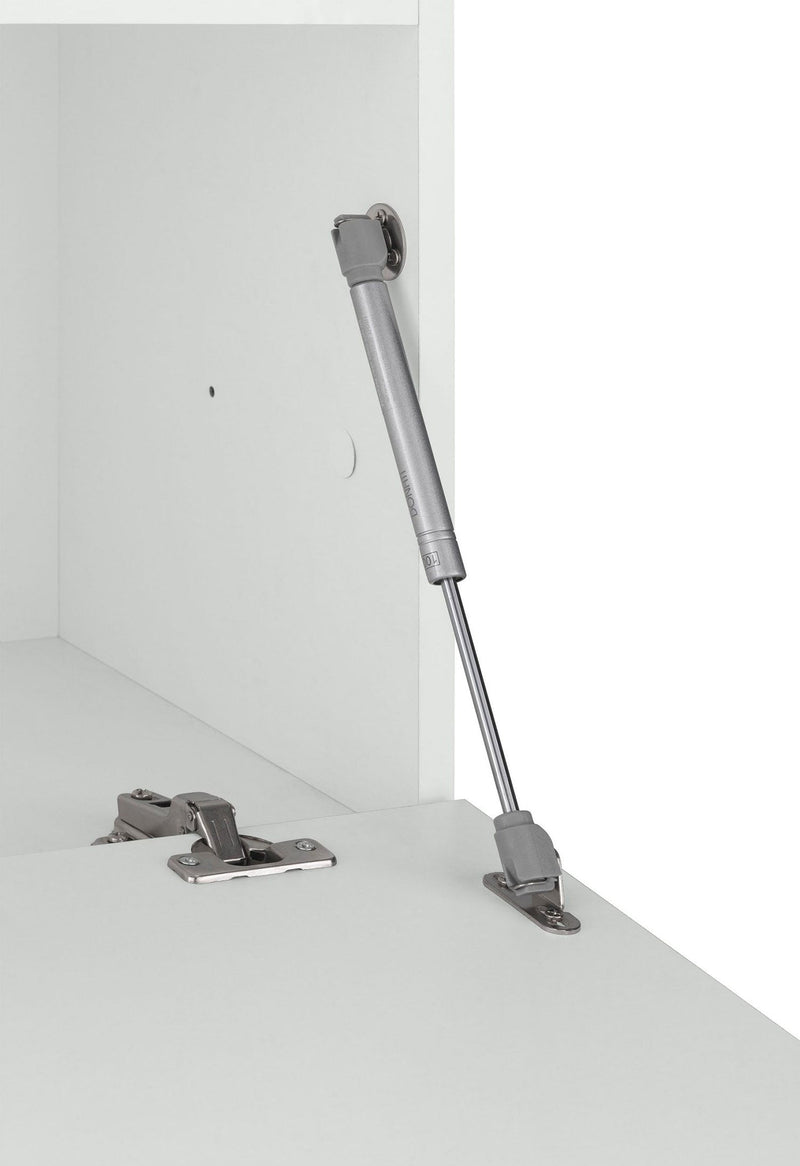 Armadio con Scrivania a Scomparsa 70x35x140 cm Dalia Bianco/Report Grigio  