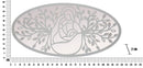 Pannello Bianco Nativity 120x2x60 cm in Ferro MDF e Specchio Bianco