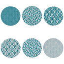 Set 6 Sottopiatti Tondi Ø33x2 cm  in Polipropilene VdE Tivoli 1996 Bali Leaf