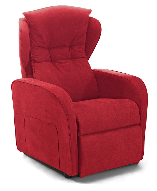 sconto Poltrona Alzapersona Elettrica 2 Motori 75x108x85 cm in Tessuto Dispositivo Medico 1 Rosso
