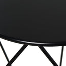 Tavolino Geometrico di Design in Acciaio Nero 54x54x44 cm 