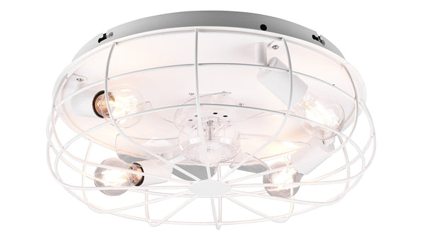 online Plafoniera con Ventilatore da Interno Attacco E27 Ø50 cm Metallo Bianco Opaco