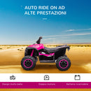 Quad Elettrico per Bambini 12V 2 Velocità Fari LED Rosa 