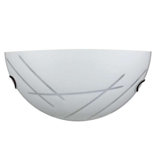 Applique 1xE27 Ganci Cromo Vetro Lastra Bianco Decorato Tagli E-Energy Letizia acquista