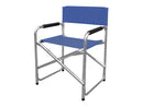 Sedia Regista da Giardino Richiudibile in Alluminio e Tessuto Oxford  Blu