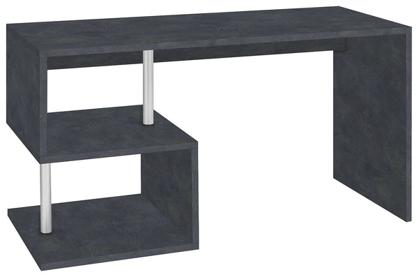 Scrivania con 2 Ripiani 140x60x77,5 cm Esse Ardesia sconto