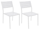 Set 2 Sedie da Giardino 46x58x84 cm in Acciaio RD Italia Dorio Bianche