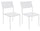 Set 2 Sedie da Giardino 46x58x84 cm in Acciaio RD Italia Dorio Bianche