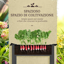 Letto per Orto con Serra da Giardino 121x55x117 cm Portapiante da Esterno in Legno e PE Grigio Scuro      