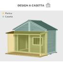 Cuccia per Cani e Gatti da Esterno 127x112x109 cm in Legno Grigio