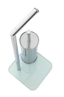 Piantana Portascopino da Bagno in Acciaio 20x20x56cm TFT Accessories Argento