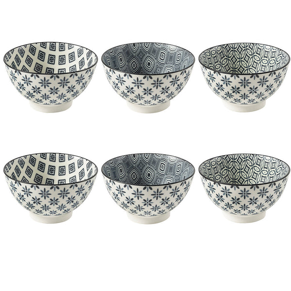 Set 6 Coppette Ø13,5x8 cm 350 ml in Gres VdE Tivoli 1996 Double Blue online