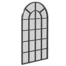 Specchio ad Arco da Parete 62x2,5x110 cm Cornice in Metallo Nero