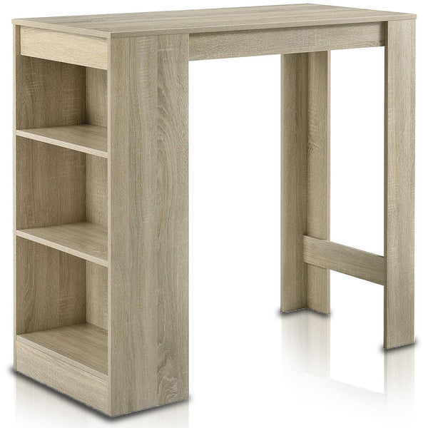 Tavolo Consolle Alto da Bar con 3 Ripiani Quercia Penisola Cucina acquista