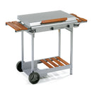 Piastra di Cottura GAS 4043 STAINLESS Ompagrill in Acciaio Inox 43x40 cm Alimentazione a GPL e Metano Carrello Portabombola e Mensole in Legno      