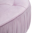 Panca Ovally Rosa 102x40,5x42 cm in Legno e Velluto Rosa e Oro