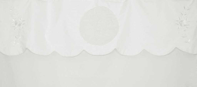 Tenda bianca con balza cm 140x260