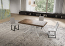 Tavolo Allungabile 160-244x80x74 cm Niket Noce Gambe Bianche