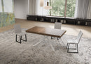 Tavolo Allungabile 160-244x80x74 cm Niket Noce Gambe Bianche