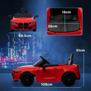 Macchina Elettrica per Bambini Licenza BMW M4 con Telecomando Rosso  