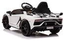 Macchina Elettrica per Bambini 12V con Licenza Lamborghini Aventador Bianca