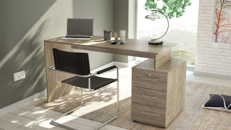 Scrivania Deni 139x60x76 h cm in Truciolare bilaminato Olmo