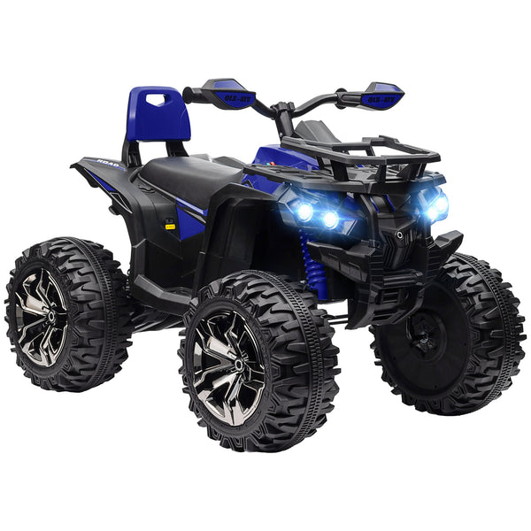 Quad Elettrico per Bambini 3-5 Anni a 12V con Fari e Pedale, in PP e Metallo 100x65x73 cm, Blu prezzo