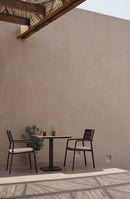 Tavolo da Esterno 75x75x75h cm in Alluminio e Acciaio E-Coating Zelmar Antracite  