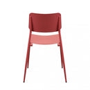 Sedia da Giardino Vega Impilabile 42x53x80 h cm in Acciaio Rosso