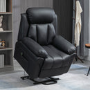 Poltrona Alzapersona Elettrica 96x93x105 cm in Similpelle Nero