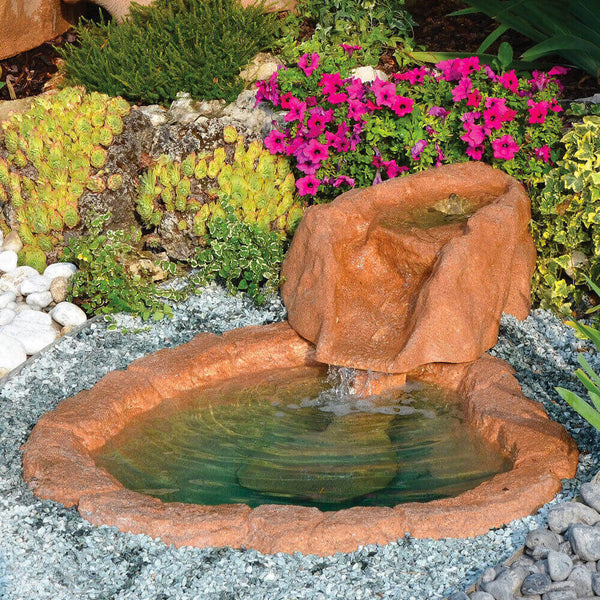 acquista Cascata Artificiale Roccia da Giardino 135x100 cm in Vetroresina con Pompa