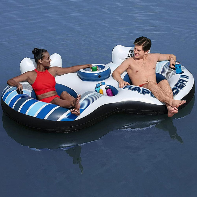 Materassino Gonfiabile Doppia seduta con Portabicchieri e Borsa