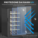 Cantinetta Vino Refrigerata per 41 Bottiglie Capacità 91L con Controllo Temperatura e Ripiani in Legno Nero   