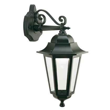 online Lampada Applique Grande in Basso Colore Nero da Esterno Linea Esagonale Sovil