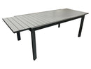 Tavolo Allungabile da Giardino 180/240x100x75 cm in Alluminio Grigio Scuro